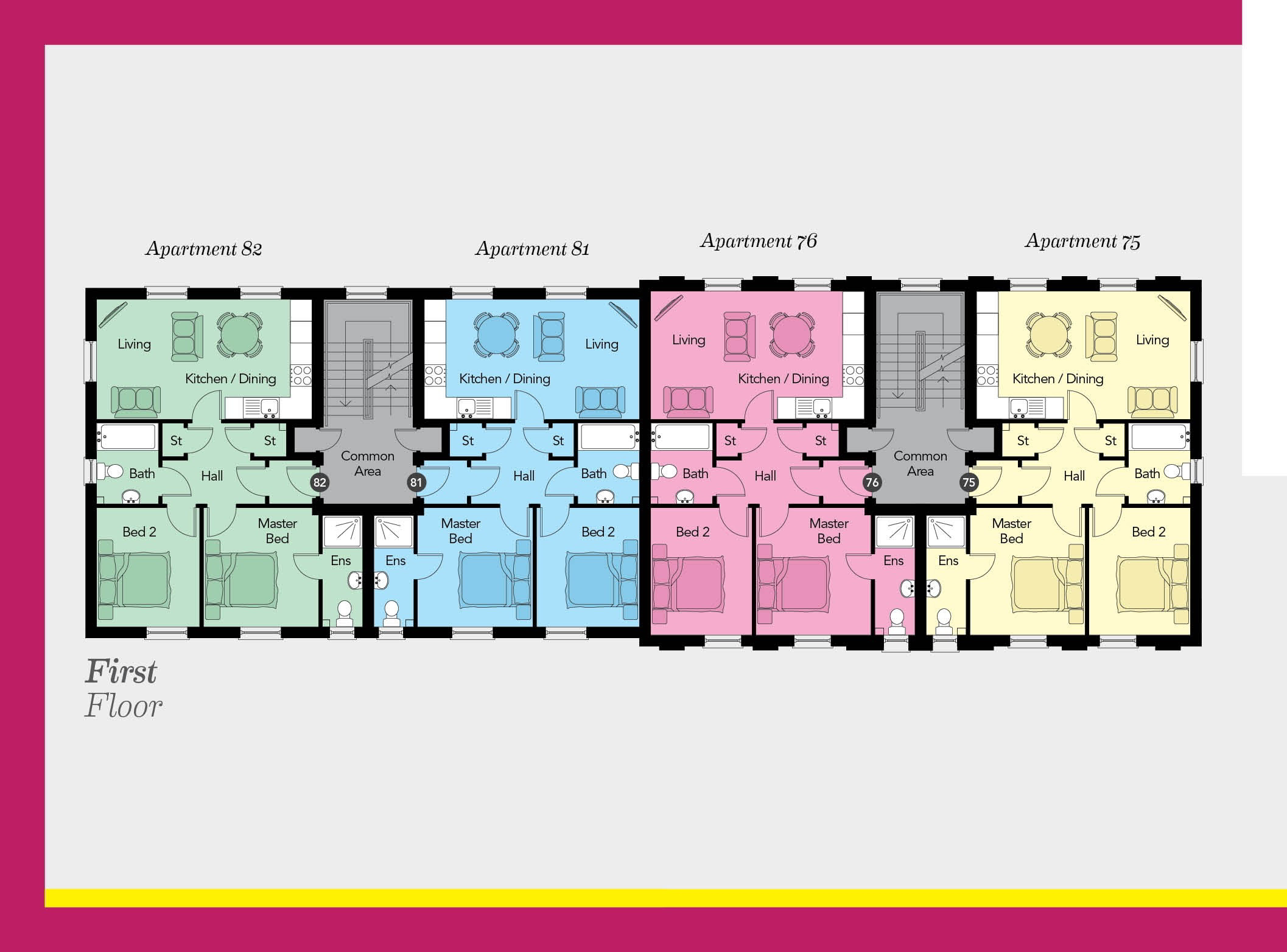 Floorplan 2 of The Oakdale Apartments, Enler Village, Newtownards Road, Comber, Bt23 5zw