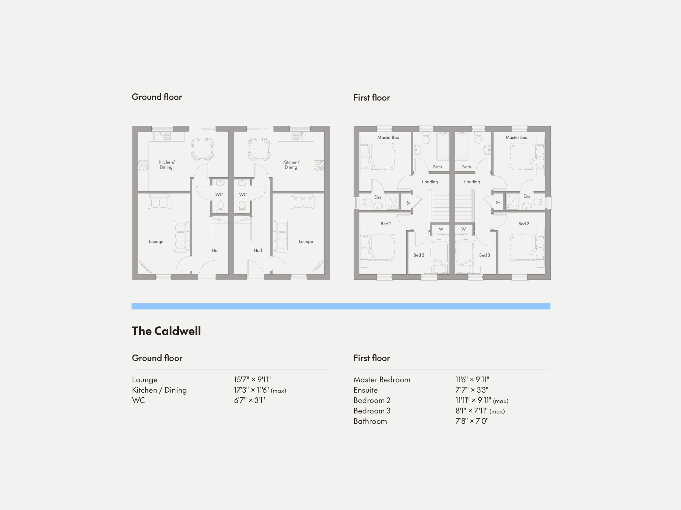 Floorplan 1 of The Caldwell, Enler Village, Newtownards Road, Comber, Bt23 5zw