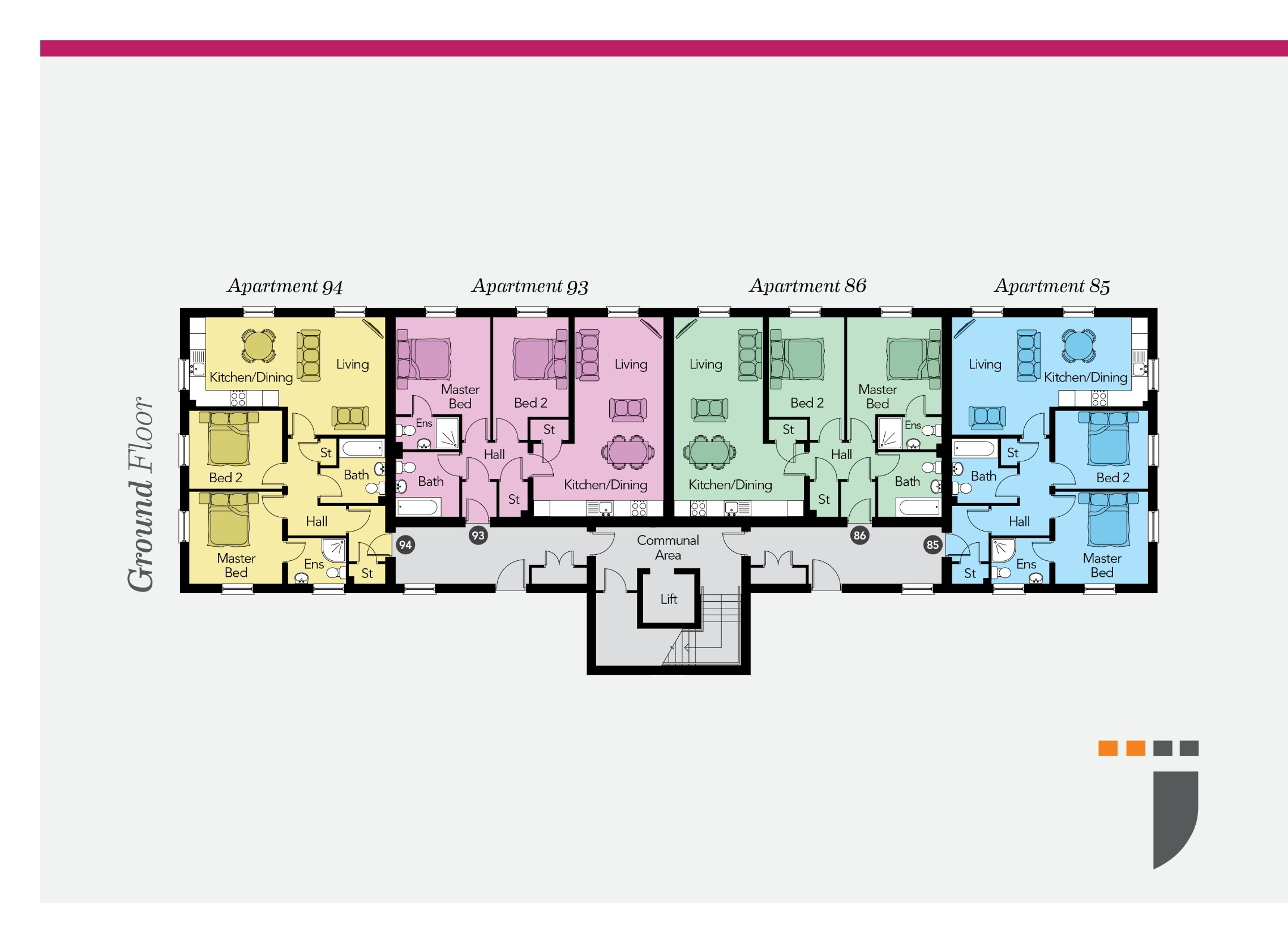 Floorplan 3 of The Malmesbury Apartments, Enler Village, Newtownards Road, Comber, Bt23 5zw
