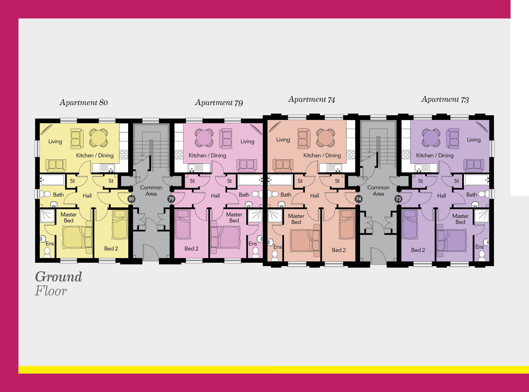 Floorplan 1 of The Oakdale Apartments, Enler Village, Newtownards Road, Comber, Bt23 5zw