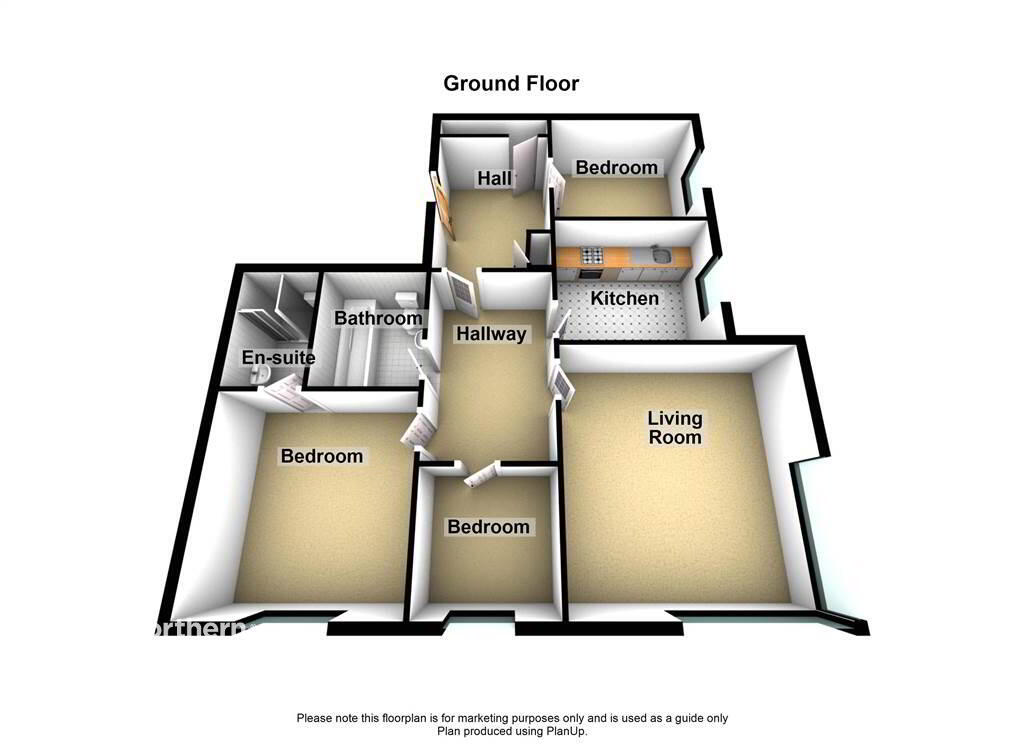 Floorplan 1 of Apt, 3, 1 St Anne's Lane, Belfast