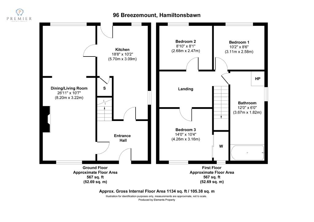 Floorplan 1 of 96 Breezemount, Hamiltonsbawn