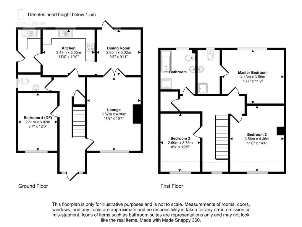 Floorplan 1 of 4 Pinefield Brae, Killyclogher, Omagh
