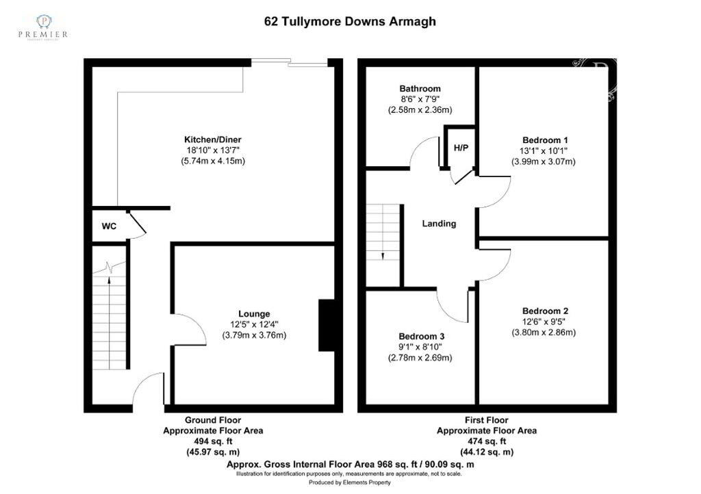 Floorplan 1 of 62 Tullymore Downs, Armagh