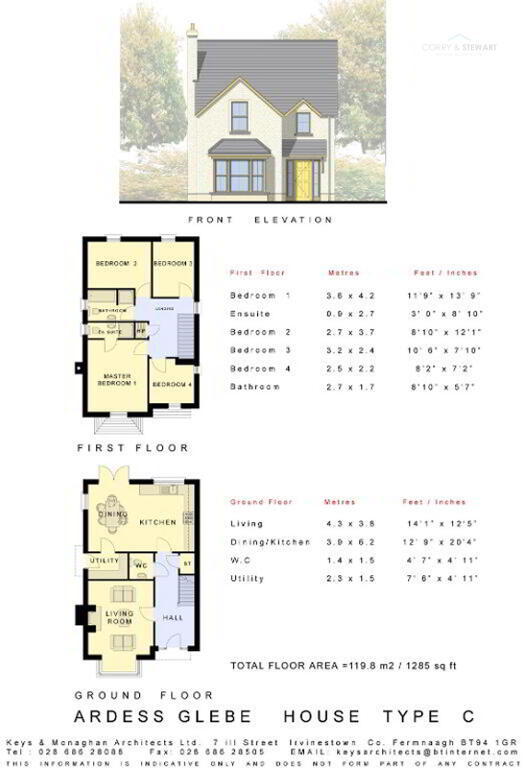 Floorplan 1 of House Type C, 2 Ardess Glebe, Kesh