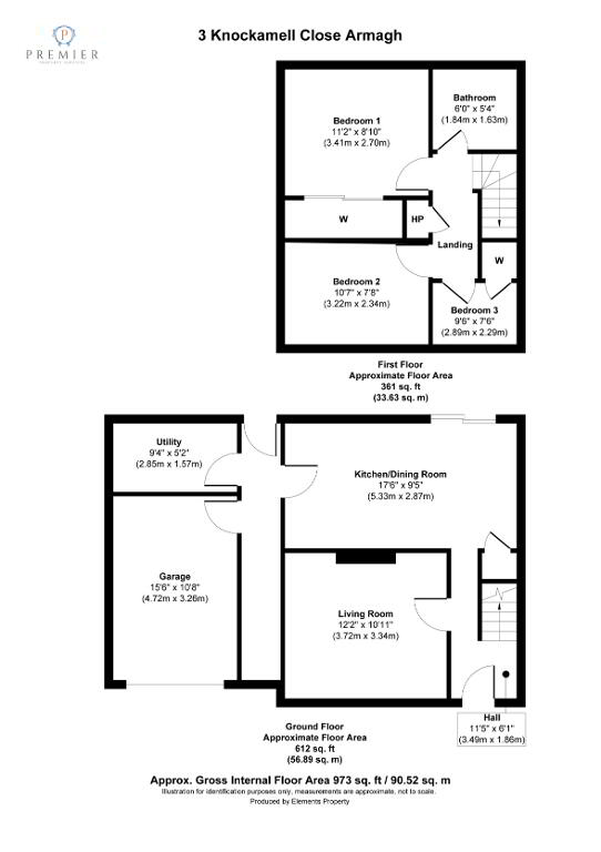 Floorplan 1 of 2 Knockamell Close, Armagh