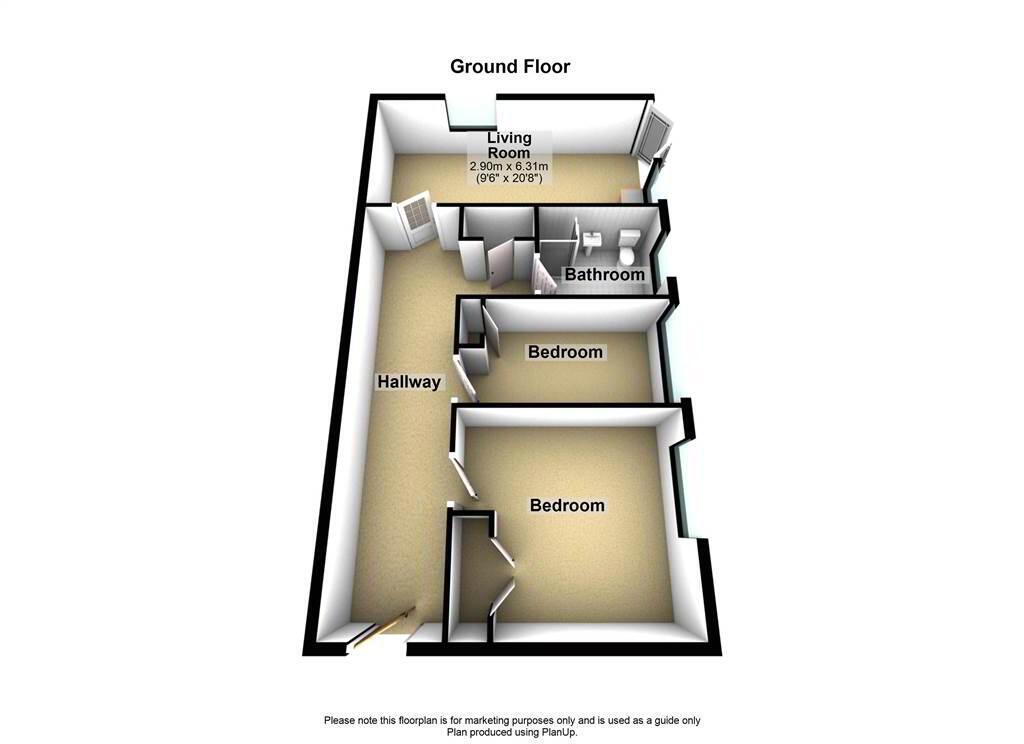 Floorplan 1 of Apartment 3 The Ormonde Building Ross Mill Avenue, Belfast