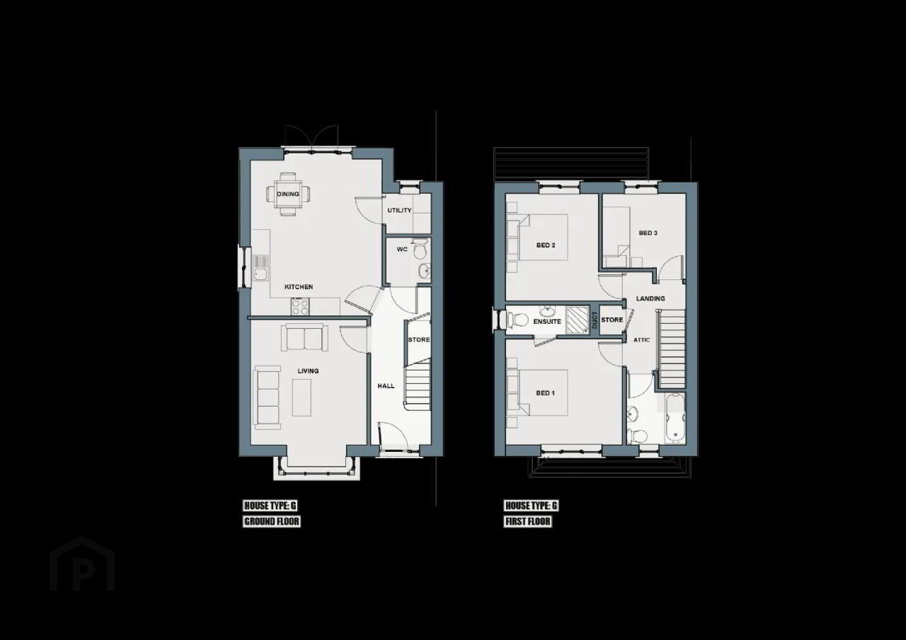 House Type G, 3 Bed Terrace 2 of 2