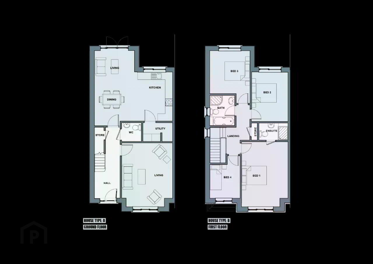 House Type B, 4 Bed Semi- Detached 2 of 2