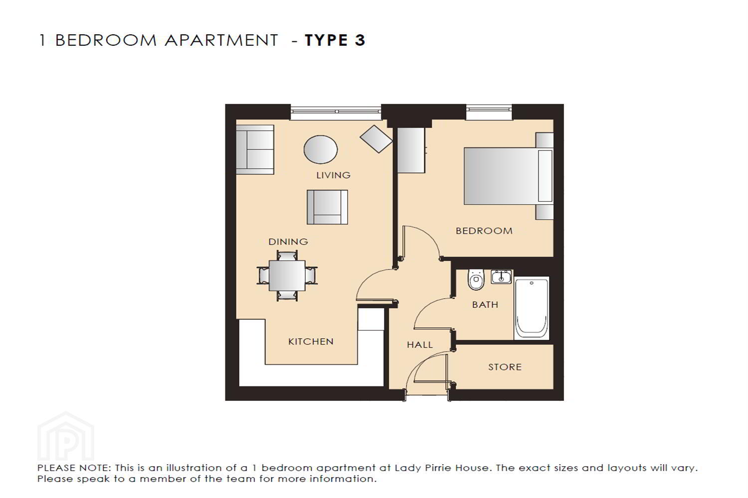 Lady Pirrie House, 1 Bedroom Apartment 20 of 21