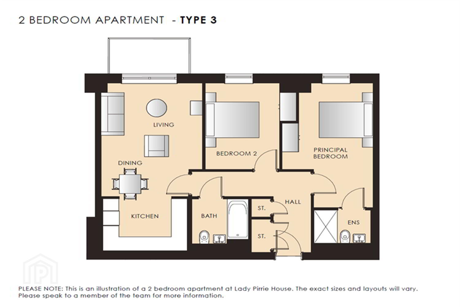 Lady Pirrie House, 2 Bedroom Apartment 18 of 19