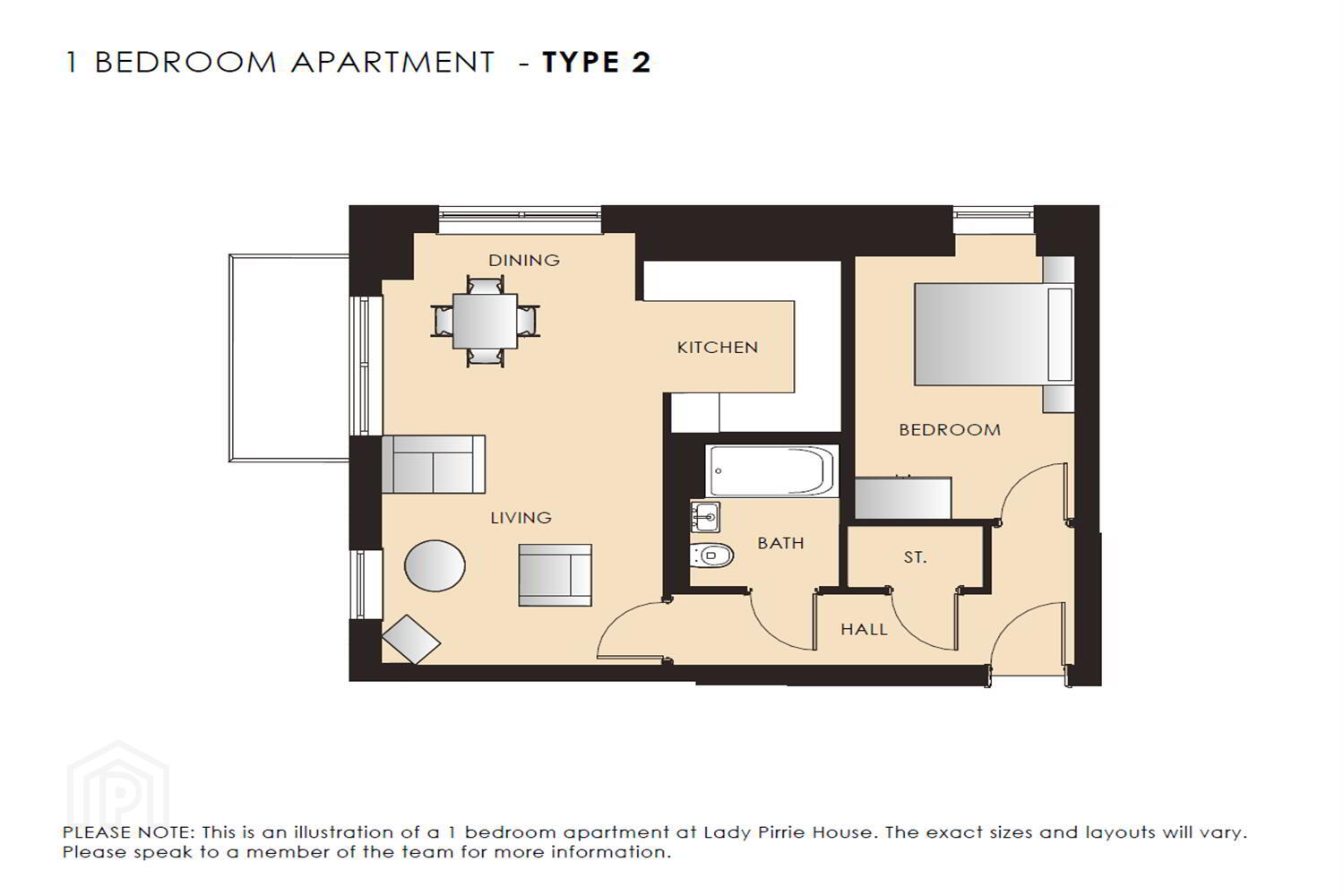 Lady Pirrie House, 1 Bedroom Apartment (DMR) 20 of 21