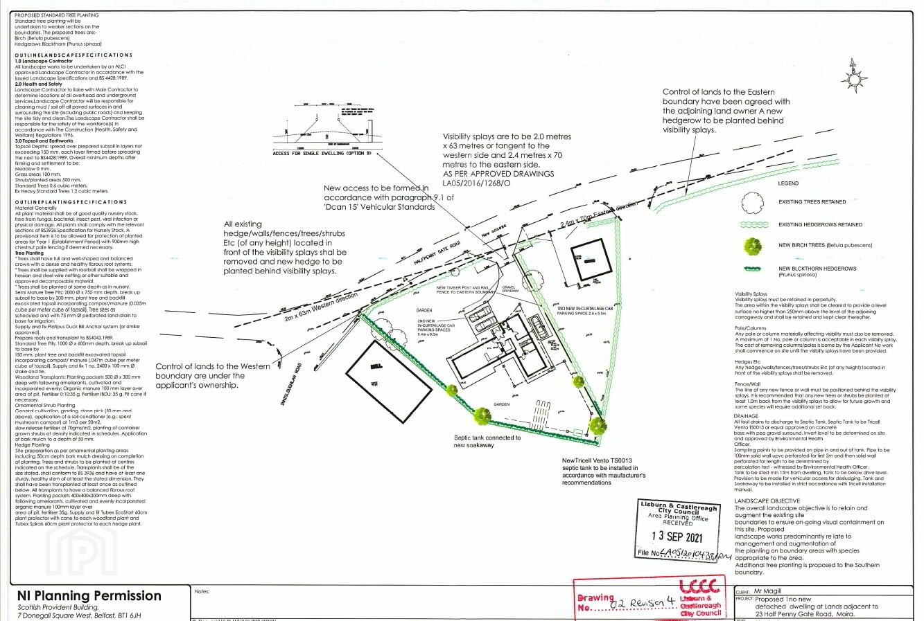 Building Site , Approx 20m West Of, 23 Halfpenny Gate Road 6 of 6