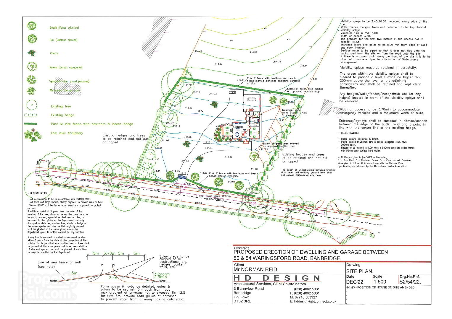 0.75 Acre Building Site With FPP, Waringsford Road 4 of 5