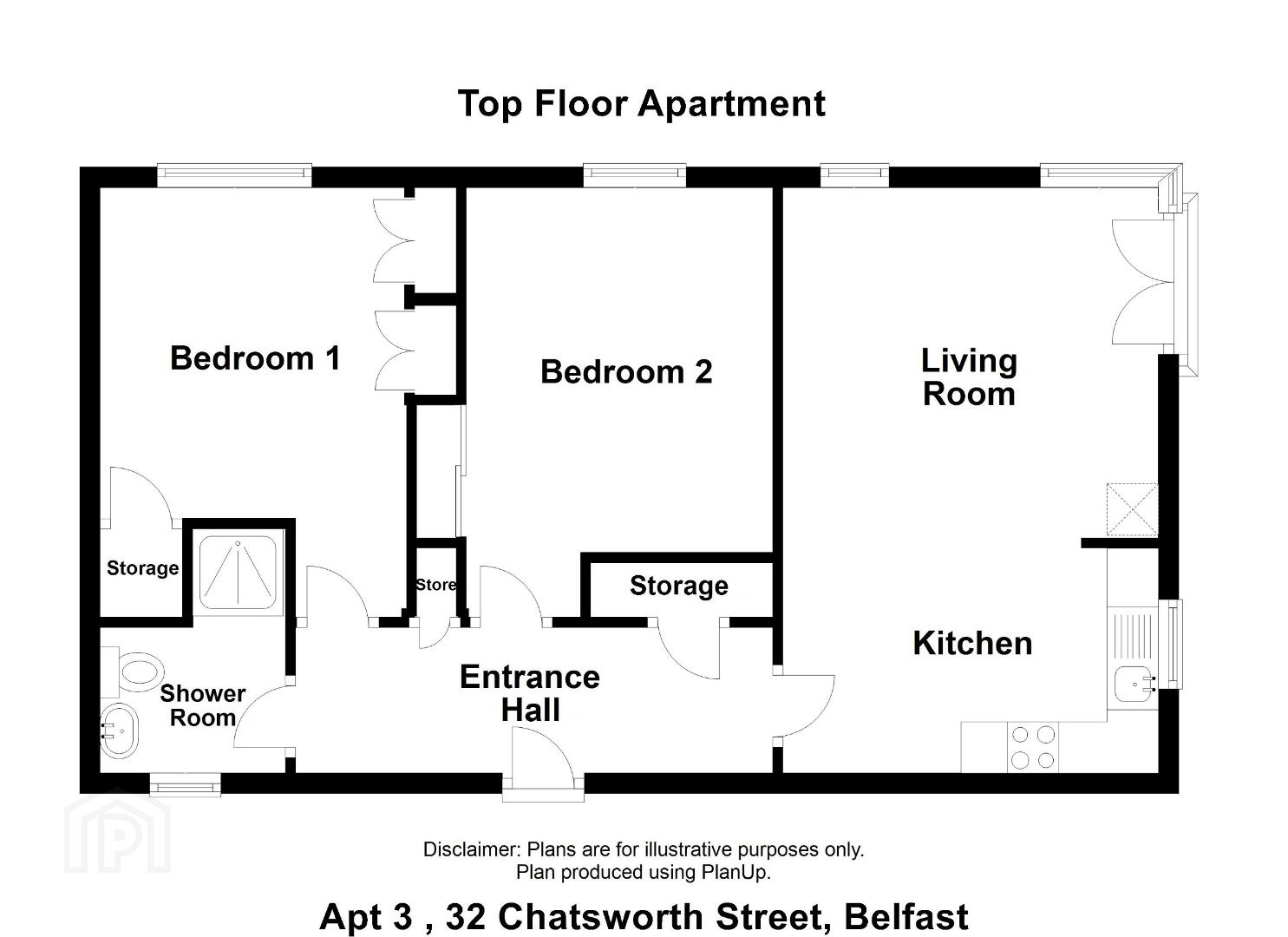 Apartment 3, 32, Chatsworth Street 13 of 13
