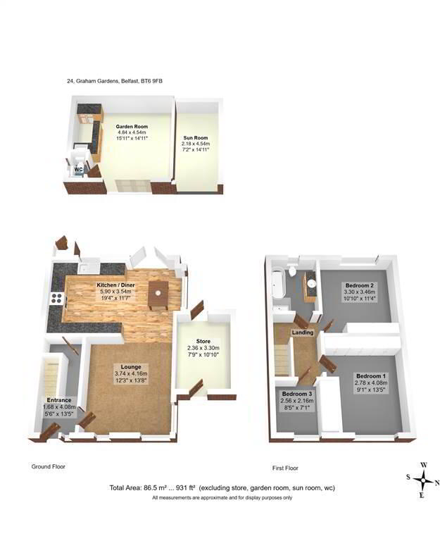 Floorplan 2 of 24 Graham Gardens, Balfast, Belfast