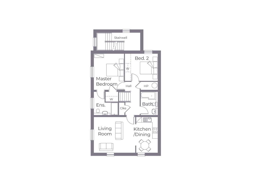 Floorplan 1 of Apartment 2, Crevenagh Hall, Omagh