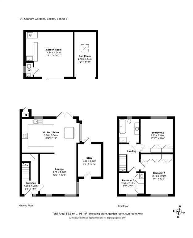 Floorplan 1 of 24 Graham Gardens, Balfast, Belfast