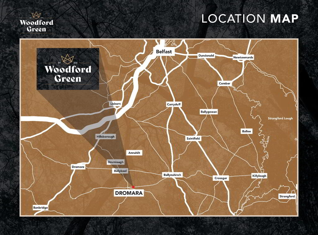 Woodford Green, Begny Hill Road / Hillsborough Road, Dromara, Dromara