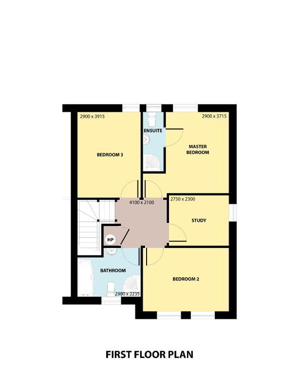 Floorplan 2 of House Type C, Millbrook, Washingbay Road, Coalisland