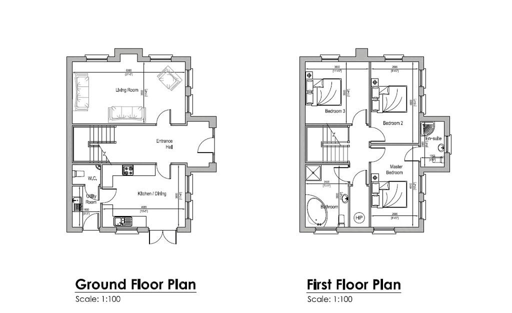 Floorplan 2 of House Type B, Millbrook, Washingbay Road, Coalisland