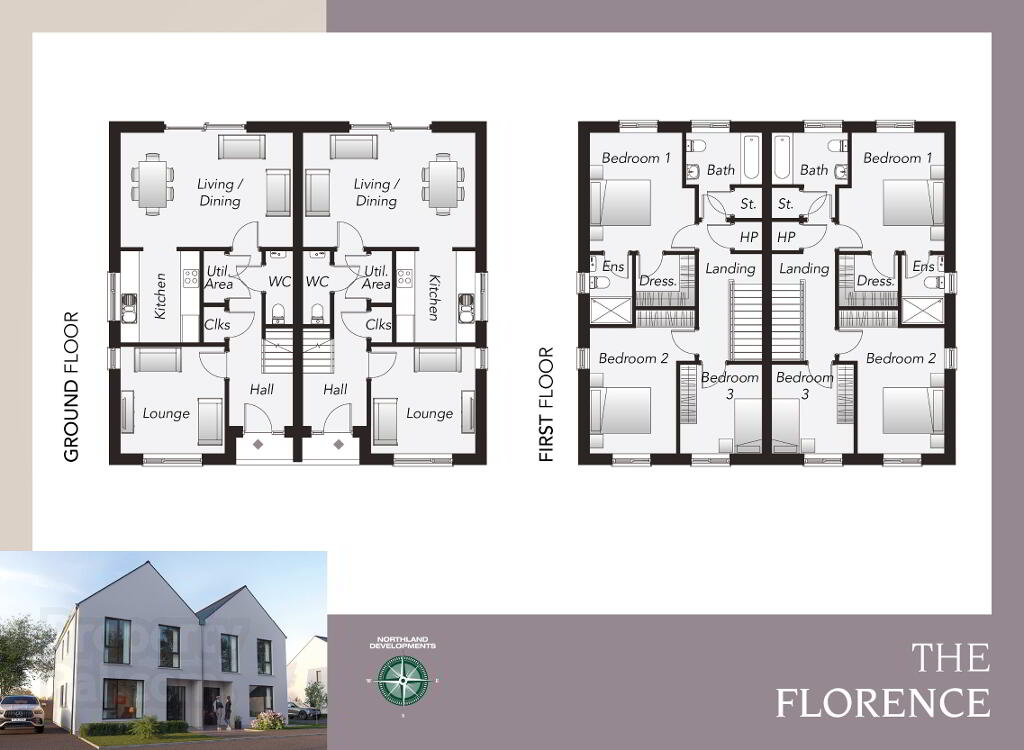 Floorplan 1 of The Florence, Loughry View, Movilla Road, Newtownards