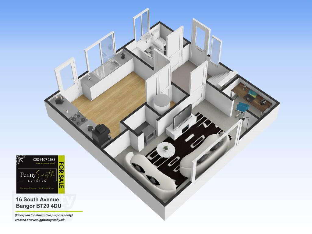Floorplan 1 of 16 South Avenue, Bangor