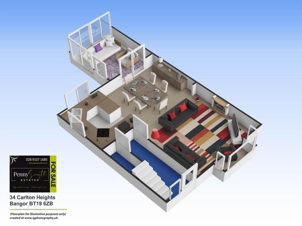 Floorplan 1 of 34 Carlton Heights, Bangor
