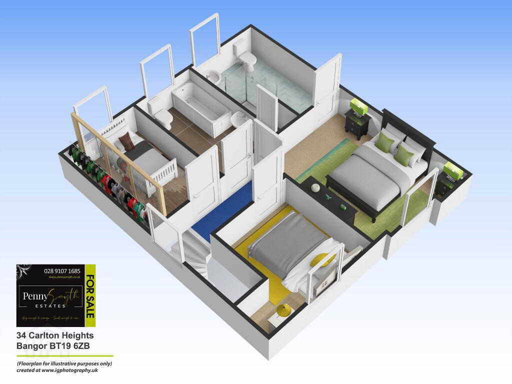Floorplan 2 of 34 Carlton Heights, Bangor