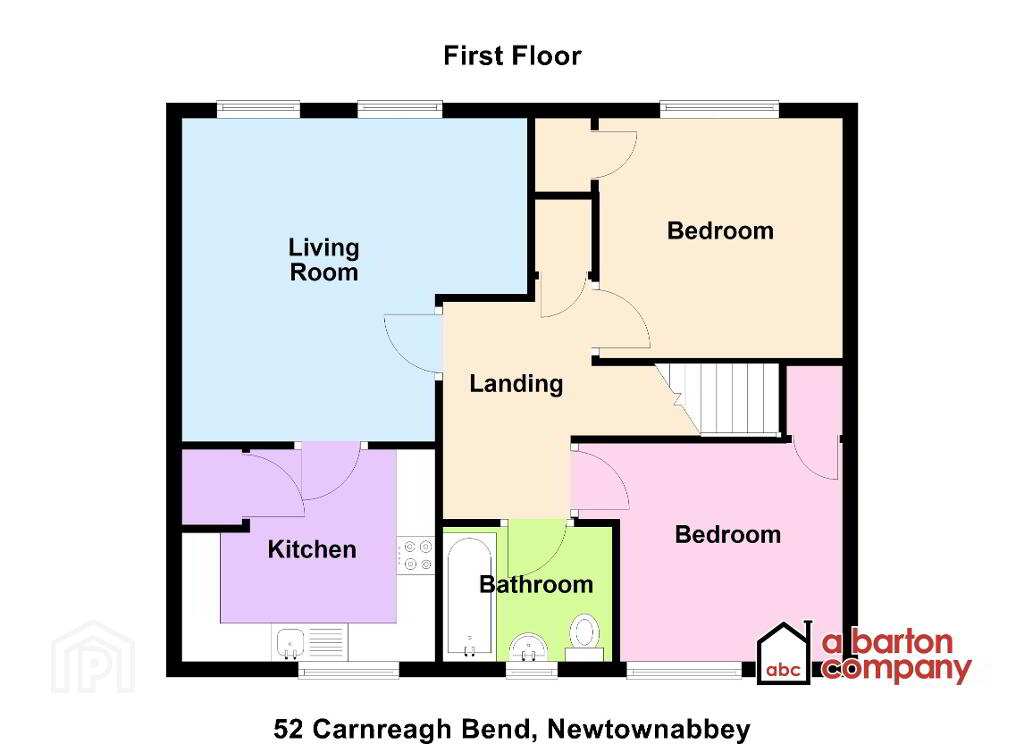 Floorplan 1 of 52 Carnreagh Bend, Rathcoole, Newtownabbey