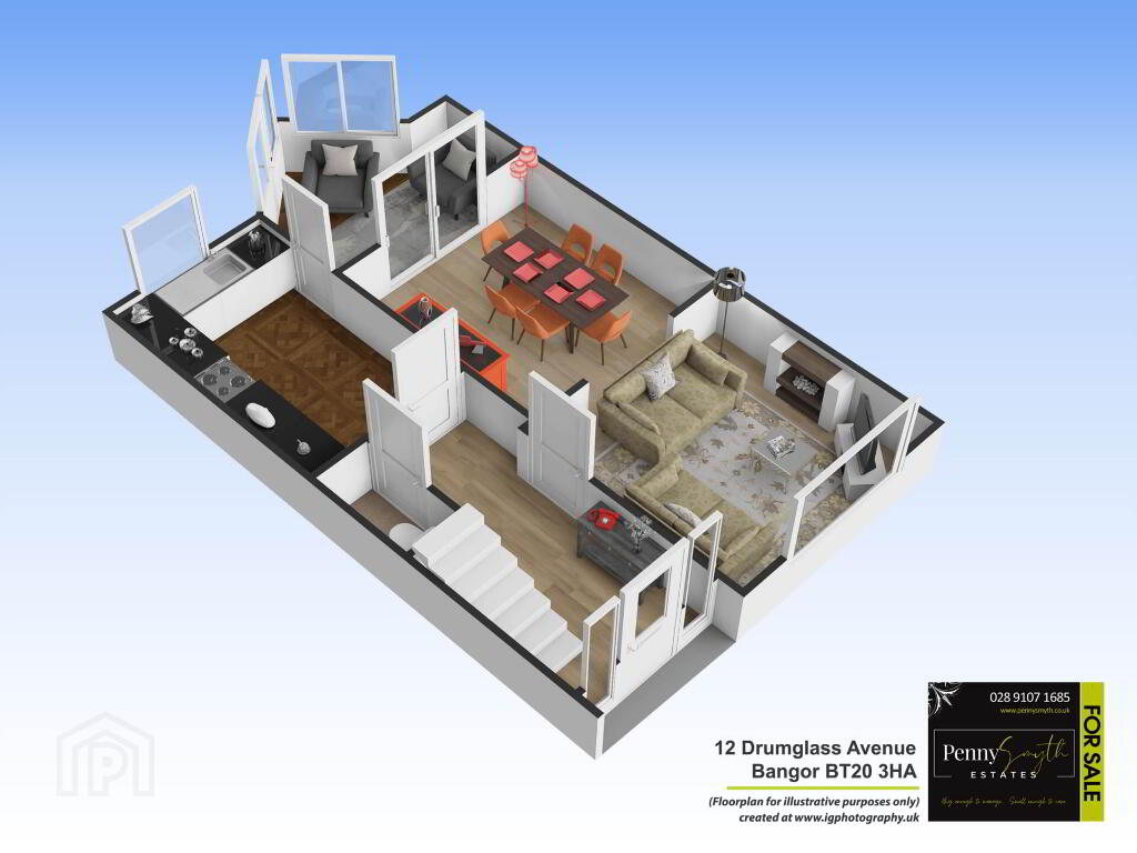 Floorplan 1 of 12 Drumglass Avenue, Bangor