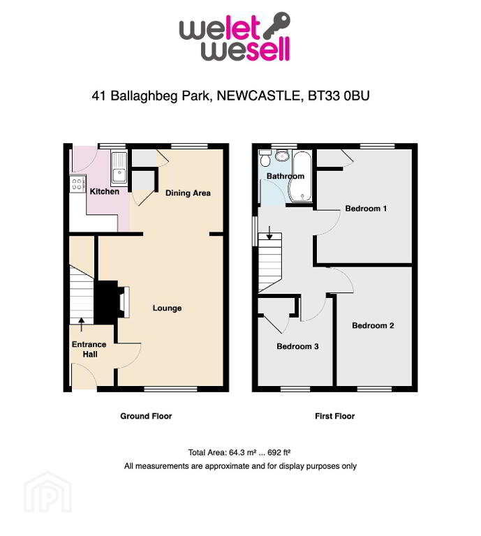 Floorplan 2 of 41 Ballaghbeg Park, Newcastle