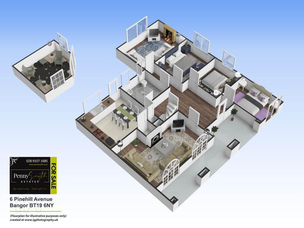 Floorplan 1 of 6 Pinehill Avenue, Bangor