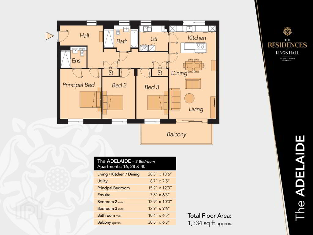 The Adelaide, The Residences At Kings Hall, Balmoral Avenue, Belfast Bt9