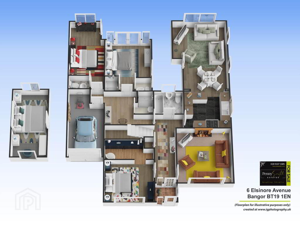 Floorplan 1 of 6 Elsinore Avenue, Bangor