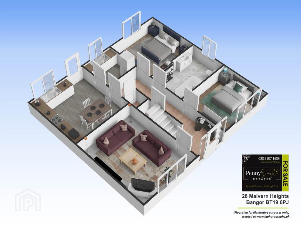 Floorplan 2 of 28 Malvern Heights, Bangor
