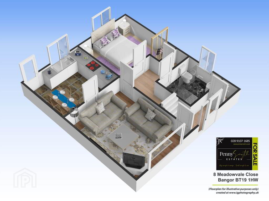 Floorplan 1 of 8 Meadowvale Close, Bangor