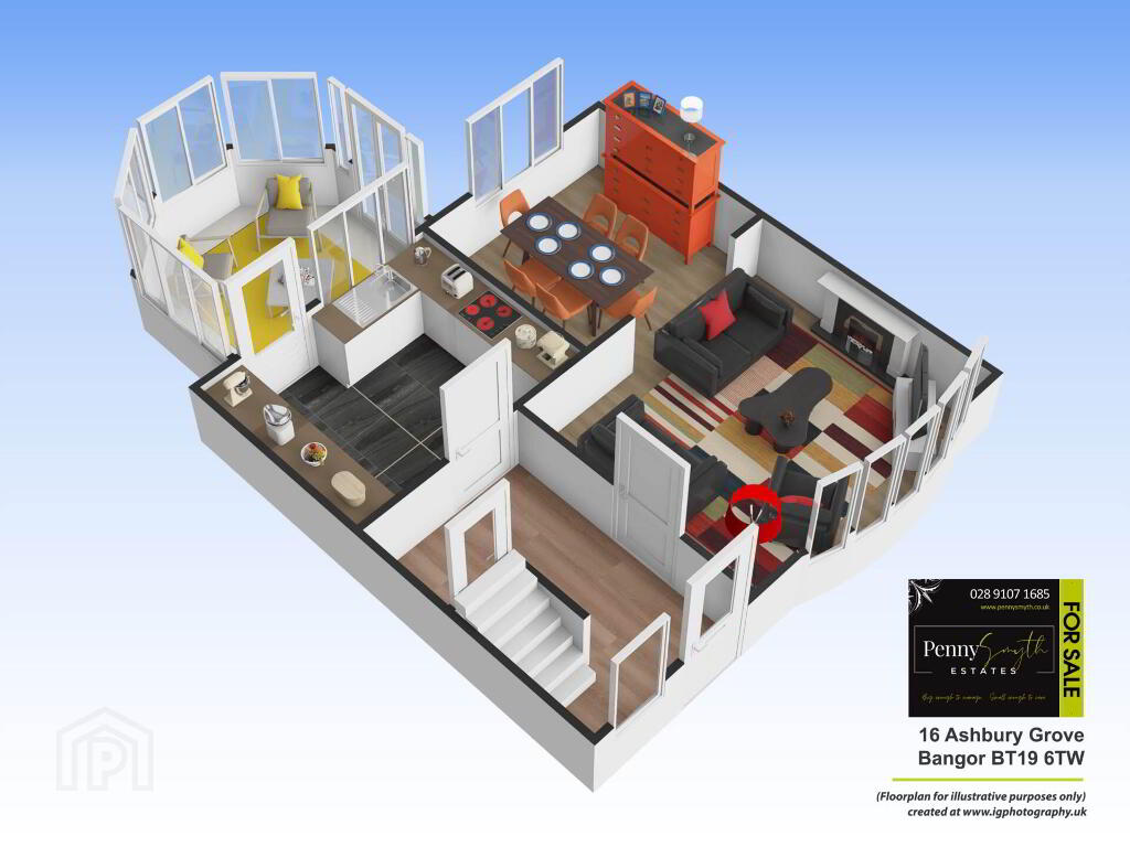 Floorplan 1 of 16 Ashbury Grove, Bangor