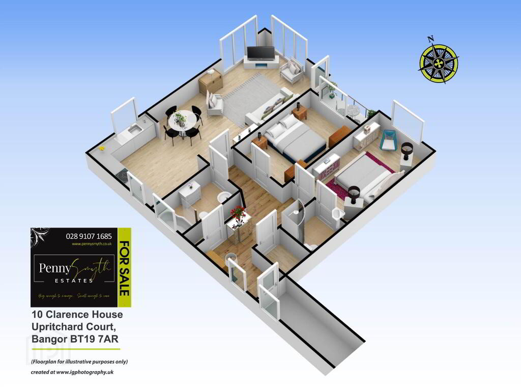 Floorplan 1 of 10 Clarence House, Upritchard Court, Bangor