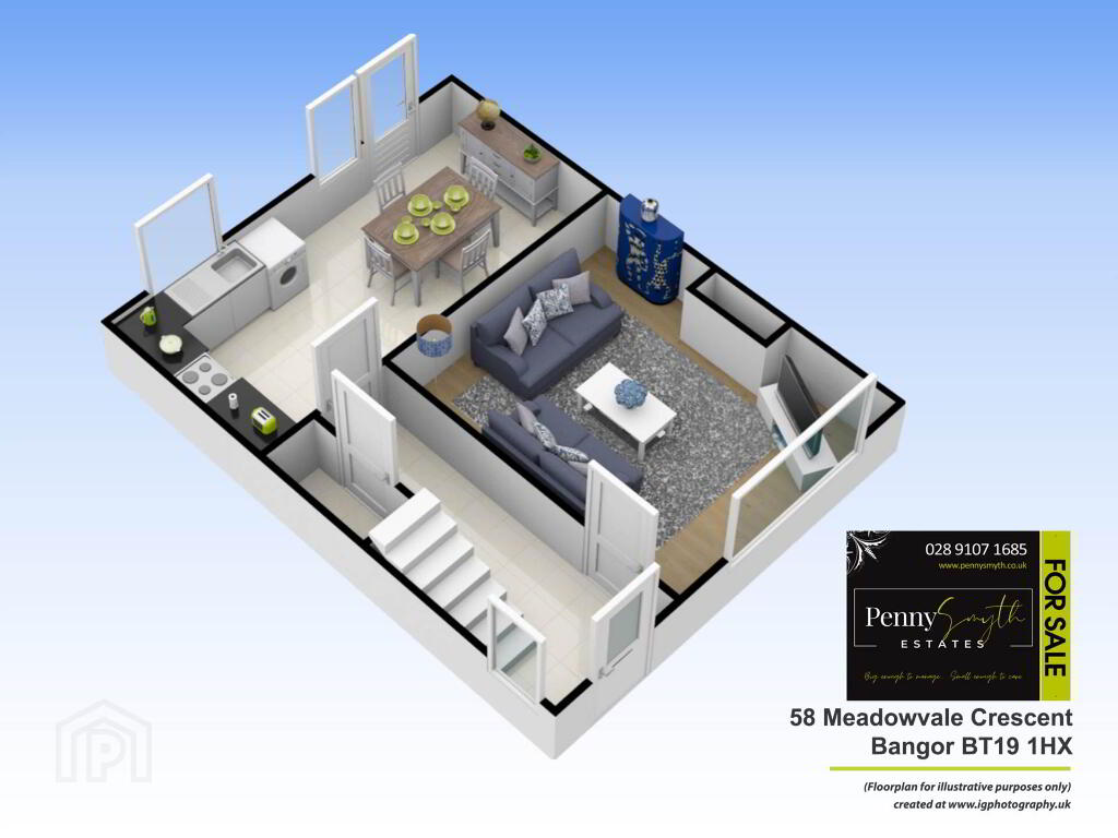 Floorplan 1 of 58 Meadowvale Crescent, Bangor