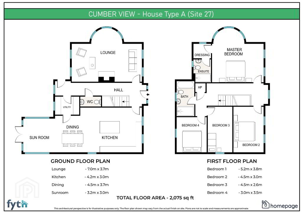 Floorplan 1 of Type A, Cumber View, Upper Main Street, Claudy, L’derry