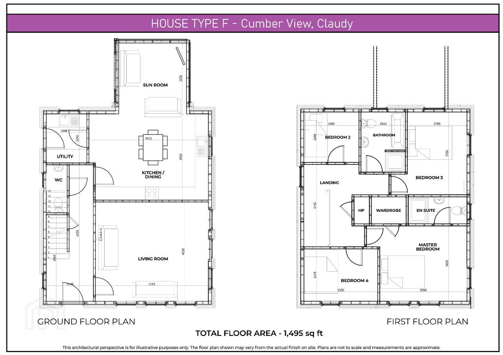 Floorplan 1 of Type F, Cumber View, Upper Main Street, Claudy, L’derry