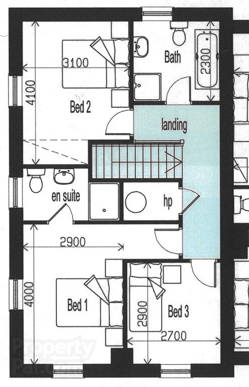 Floorplan 4 of Semi 3A, Linen Hall, Loughgall Road, Portadown