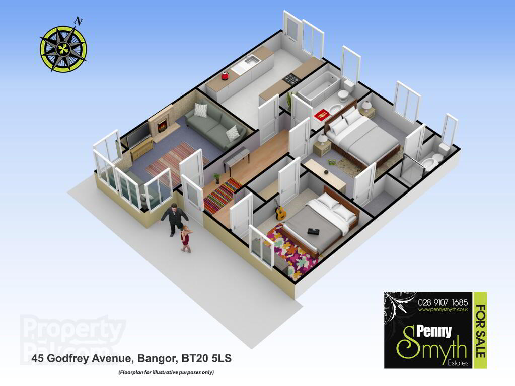 Floorplan 1 of 45 Godfrey Avenue, Bangor