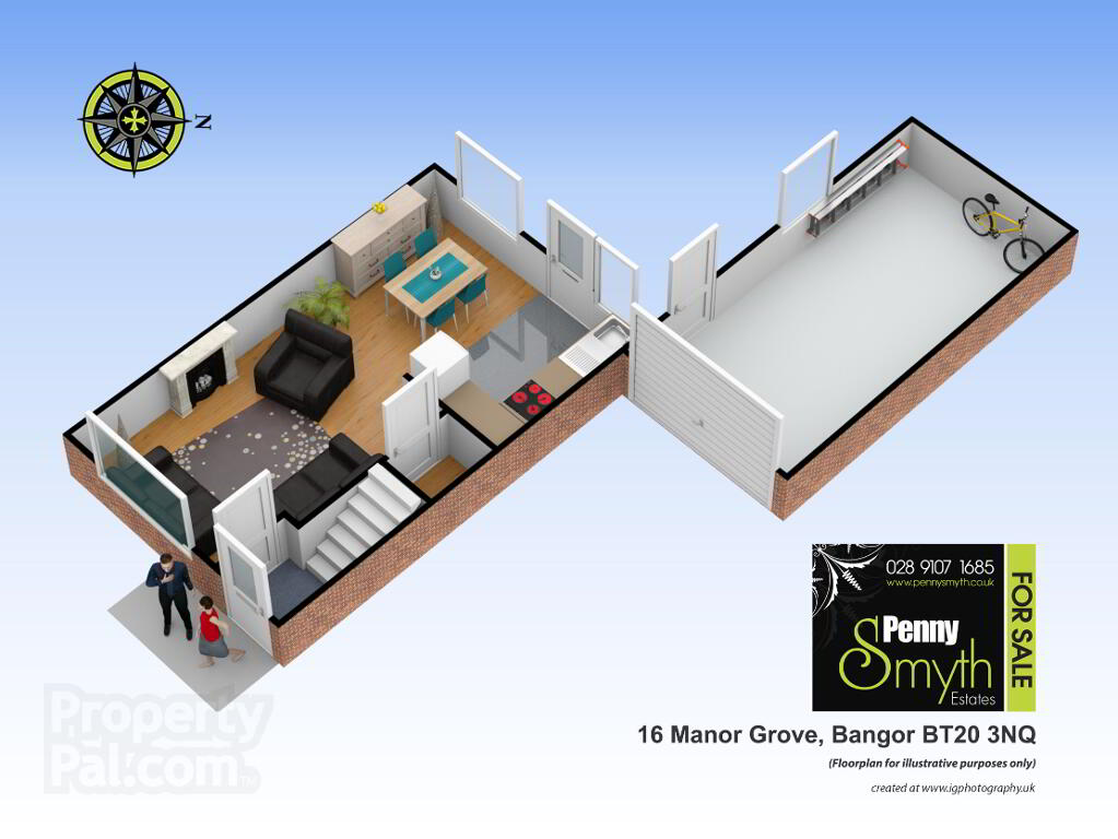 Floorplan 1 of 16 Manor Grove, Bangor