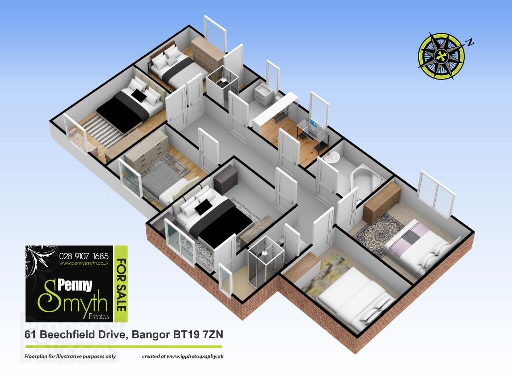 Floorplan 2 of 61 Beechfield Drive, Bangor