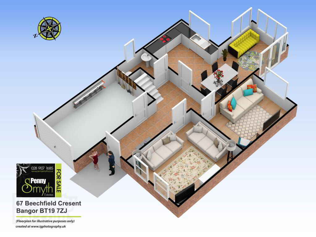 Floorplan 1 of 67 Beechfield Crescent, Bangor