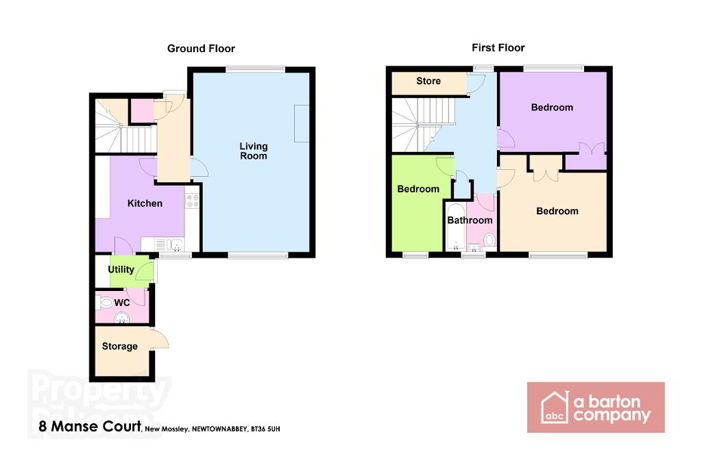 Floorplan 1 of 8 Manse Court, New Mossley, Newtownabbey