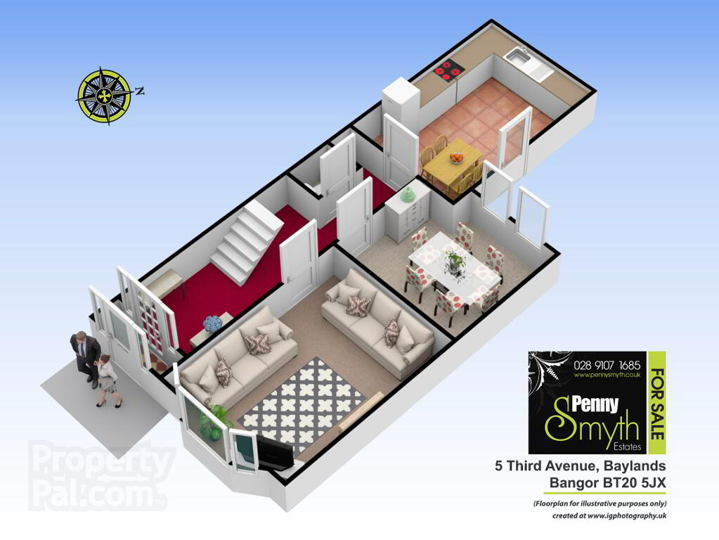 Floorplan 1 of 5 Third Avenue, Ballyholme, Bangor