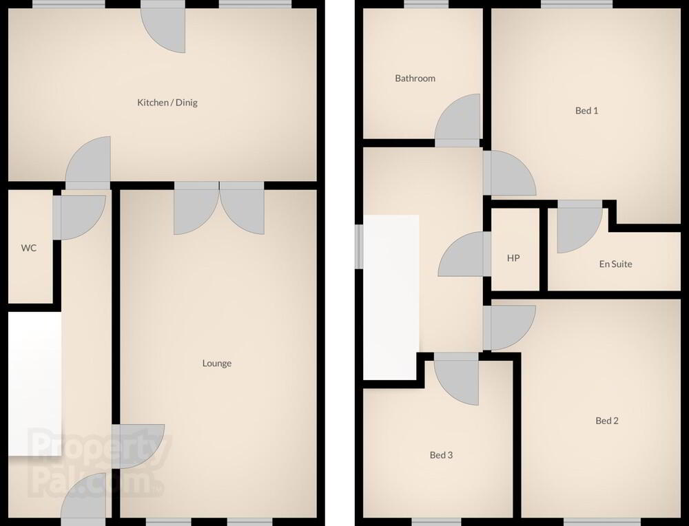 Floorplan 1 of 4 Hawthorn Crescent, Ballyhalbert, Newtownards